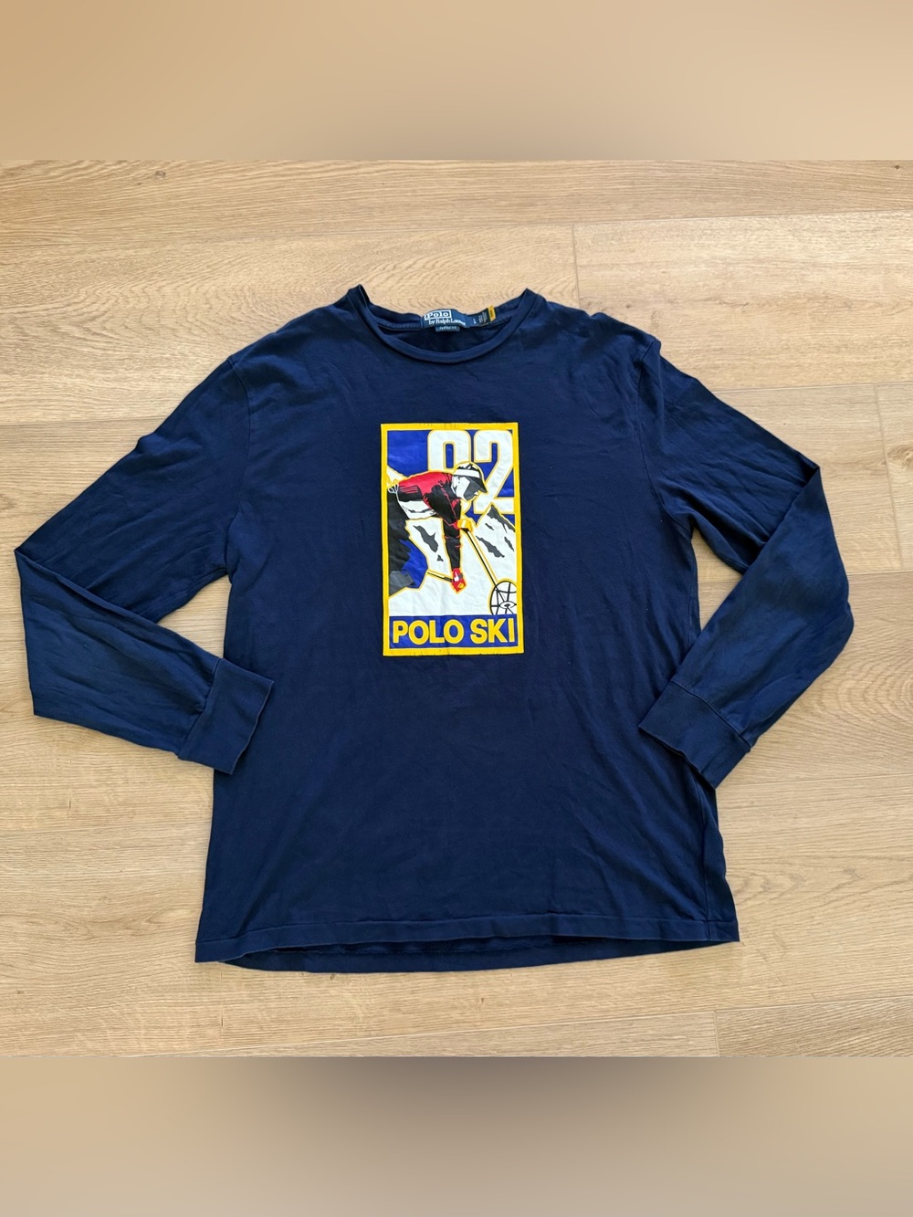 Polo Ralph Lauren Polo Ski 92 Graphic Long Sleeve Shirt Men’s L Navy